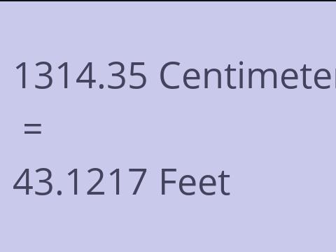 1314.35 CM TO FEET