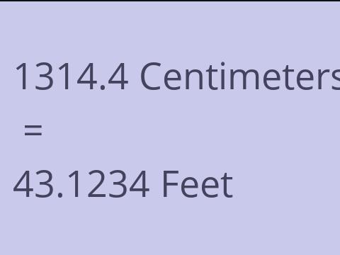 1314.4 CM TO FEET