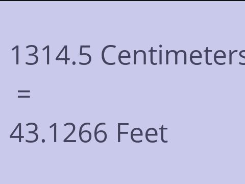 1314.5 CM TO FEET