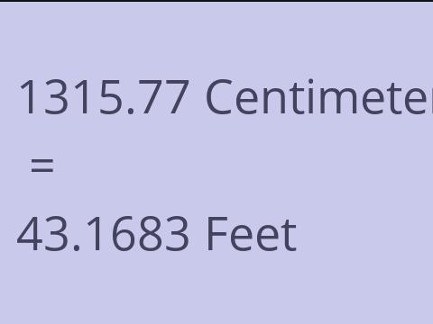 1315.77 CM TO FEET