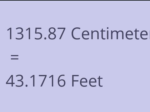 1315.87 CM TO FEET