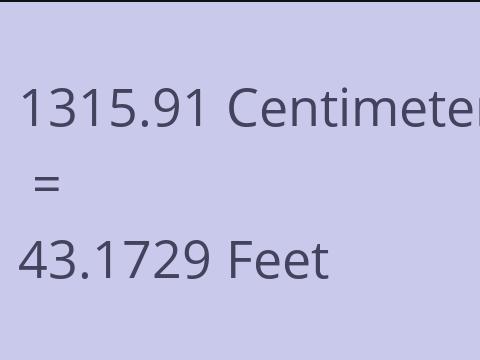 1315.91 CM TO FEET