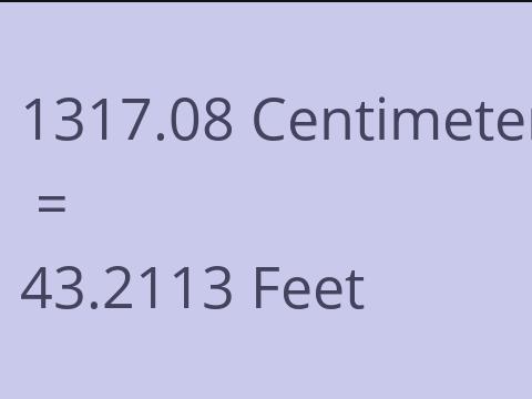 1317.08 CM TO FEET