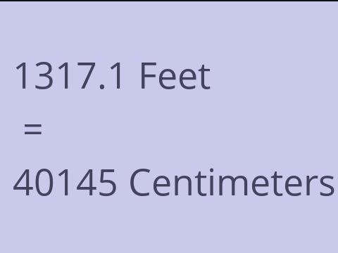 1317.1 FEET TO CM