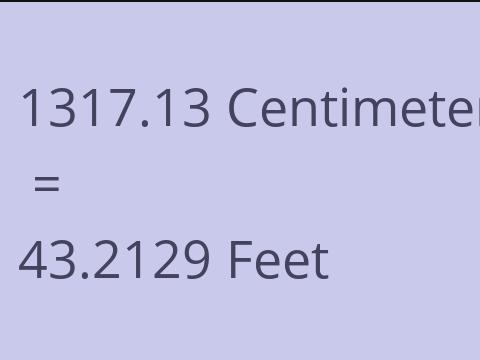 1317.13 CM TO FEET