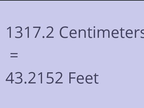 1317.2 CM TO FEET