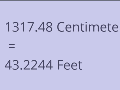 1317.48 CM TO FEET