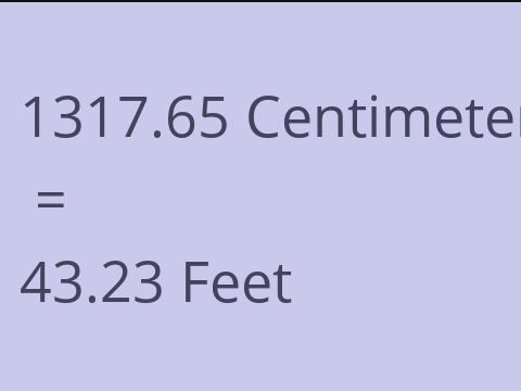 1317.65 CM TO FEET