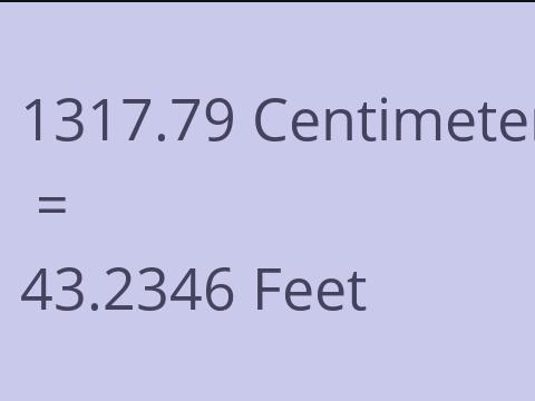 1317.79 CM TO FEET