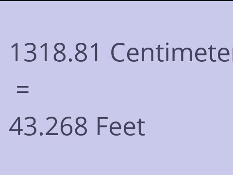 1318.81 CM TO FEET