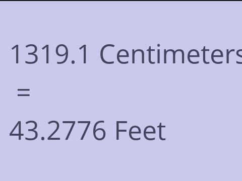 1319.1 CM TO FEET