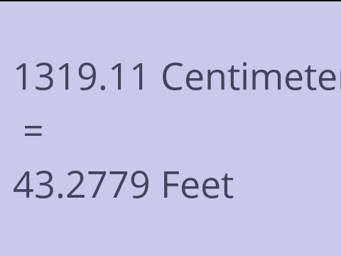 1319.11 CM TO FEET