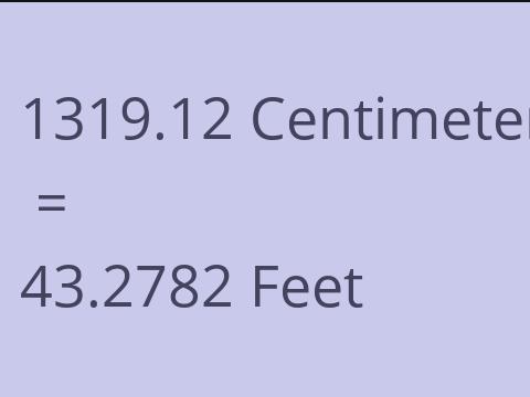 1319.12 CM TO FEET