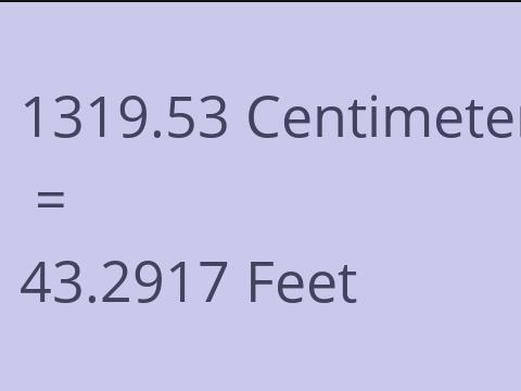 1319.53 CM TO FEET