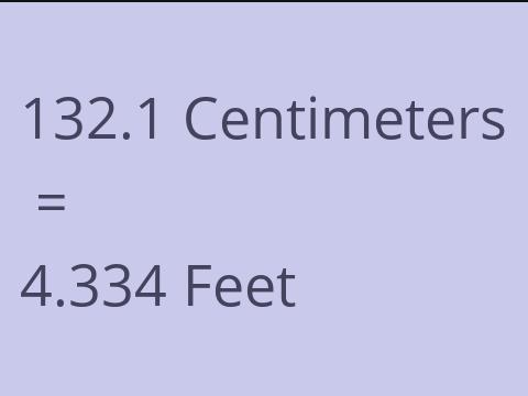 132.1 CM TO FEET