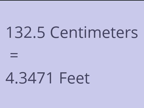 132.5 CM TO FEET