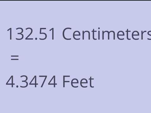 132.51 CM TO FEET