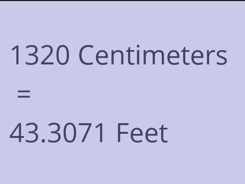 1320 CM TO FEET