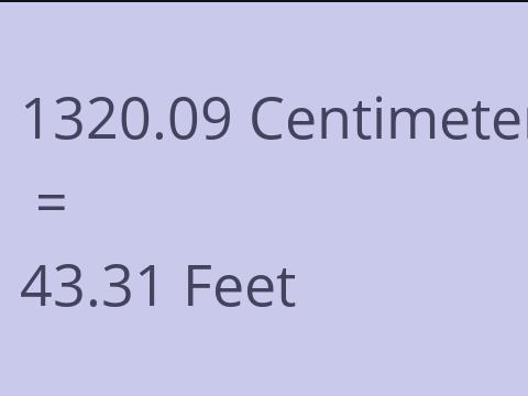 1320.09 CM TO FEET