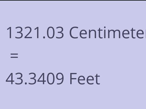 1321.03 CM TO FEET