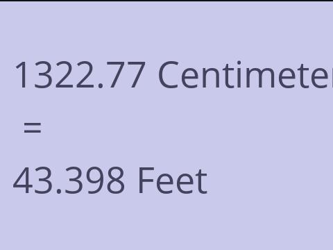 1322.77 CM TO FEET