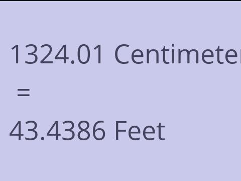 1324.01 CM TO FEET