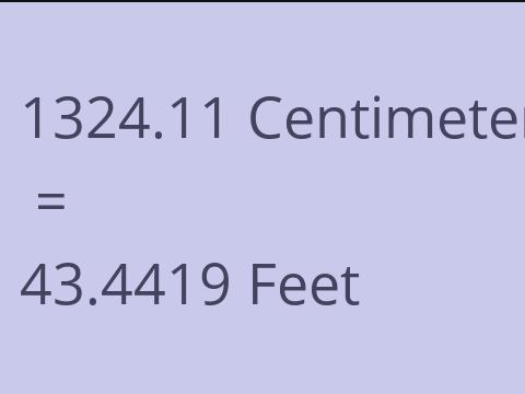 1324.11 CM TO FEET