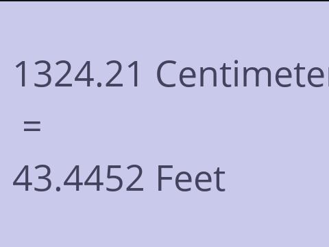 1324.21 CM TO FEET