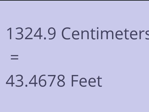 1324.9 CM TO FEET