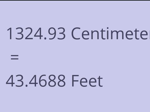 1324.93 CM TO FEET