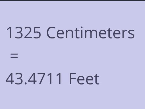 1325 CM TO FEET