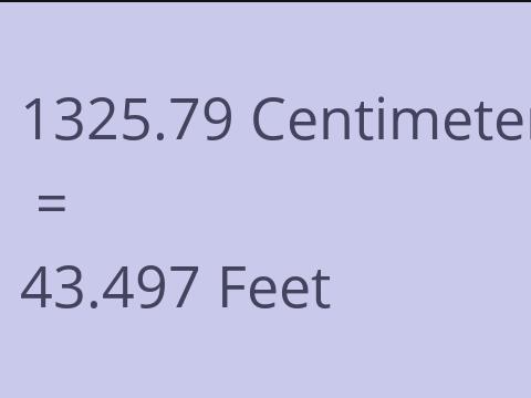 1325.79 CM TO FEET