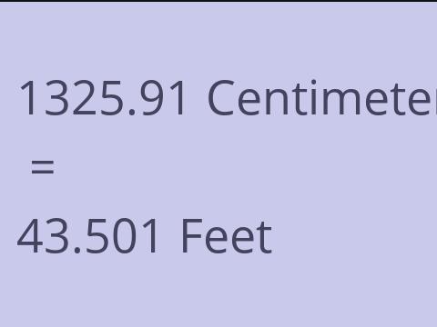 1325.91 CM TO FEET