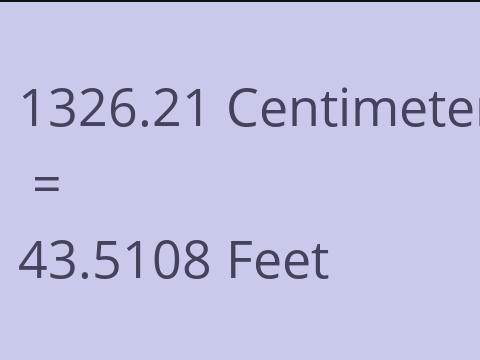 1326.21 CM TO FEET