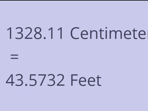 1328.11 CM TO FEET