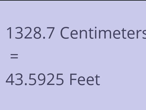 1328.7 CM TO FEET