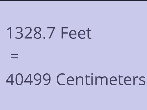 1328.7 FEET TO CM