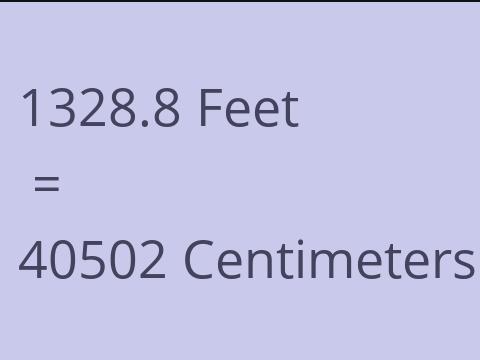 1328.8 FEET TO CM