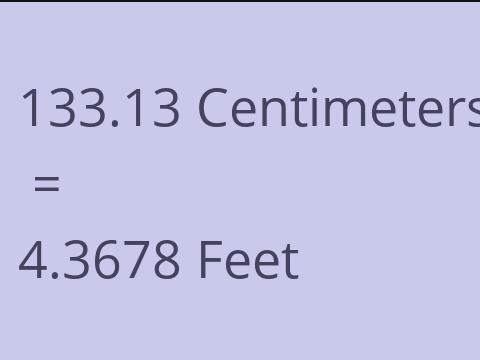 133.13 CM TO FEET