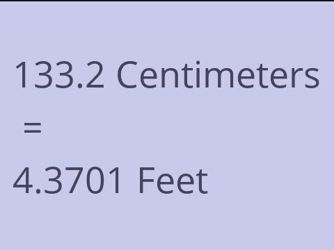 133.2 CM TO FEET