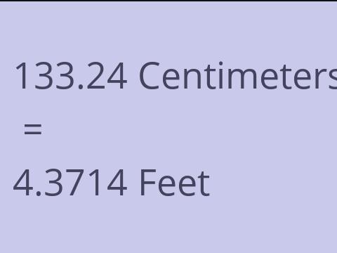 133.24 CM TO FEET