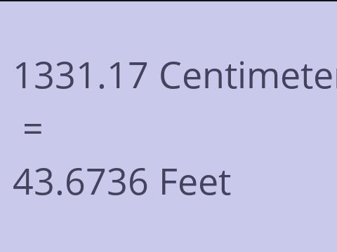 1331.17 CM TO FEET