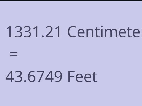 1331.21 CM TO FEET