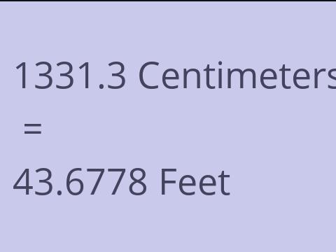 1331.3 CM TO FEET