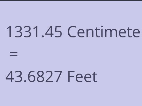 1331.45 CM TO FEET