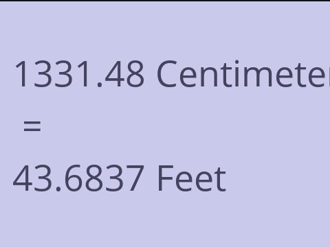 1331.48 CM TO FEET