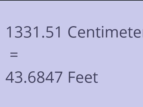 1331.51 CM TO FEET