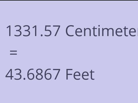 1331.57 CM TO FEET