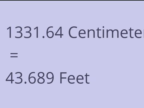 1331.64 CM TO FEET