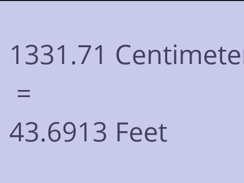 1331.71 CM TO FEET